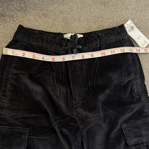 NWT Abercrombie Kids Drawstring Cotton Corduroy Dark Gray Pants Size 9/10 R - Picture 6 of 9